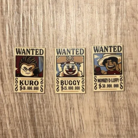 LEGO One Piece Wanted Posters x3