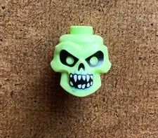LEGO Ninjago Minifigure Green Skull Head "The Skull of Hazza D'ur" 71721, 71722