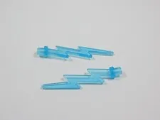 LEGO Lot of 2 Trans Light Blue Lightning Bolts Weapon Minifig I2