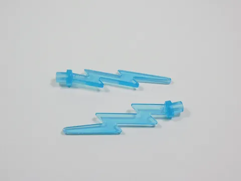LEGO Lot of 2 Trans Light Blue Lightning Bolts Weapon Minifig I2