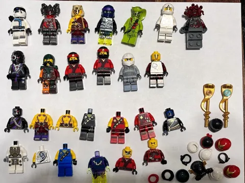LEGO NINJAGO Minifigure Lot w/ Accessories and extra minifigure parts