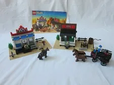 LEGO 6765 Gold City Junction Cowboys, incl manual, complete 1996 Western set