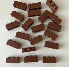 LEGO 20 NEW Pieces Brick 1x3 REDDISH BROWN #3622