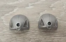 Lego x345 43559 Pearl Light Gray Bionicle Shoulder Armor Toa Nuva Piece Lot Of 2