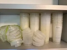 LEGO Pick A Brick Cups with Lids - Large LEGO Storage Container Lot Of 34 Cups