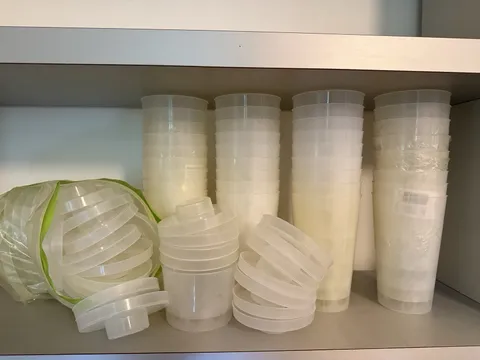 LEGO Pick A Brick Cups with Lids - Large LEGO Storage Container Lot Of 34 Cups