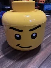 LEGO Minifigure Head Sort and Store Storage Bin Organizer Smirk Face Retired