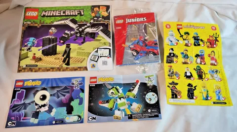 LEGO Instruction Manual Lot Minecraft Juniors Mixels & Minifigures Checklist