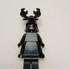 LEGO Black Samurai Plastic Minifigure w/ Horned Helmet & Armor