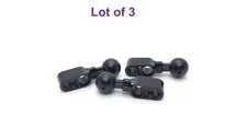 Lego 1x2 Technic Liftarm Ball Joint Straight with 1 Hole in Ball Black Lot of 3