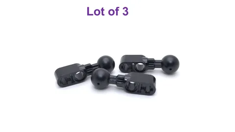 Lego 1x2 Technic Liftarm Ball Joint Straight with 1 Hole in Ball Black Lot of 3