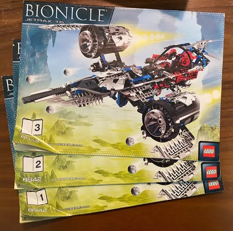 Bionicle Jetrax T6 8942 Instruction Manual Set (2008) All three books