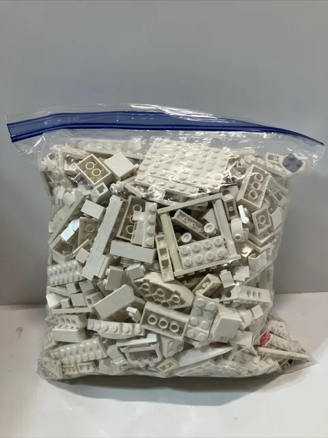 Legos Vintage Bricks White  Miscellaneous Tiles, Pieces & Parts Lot 2lb 3oz