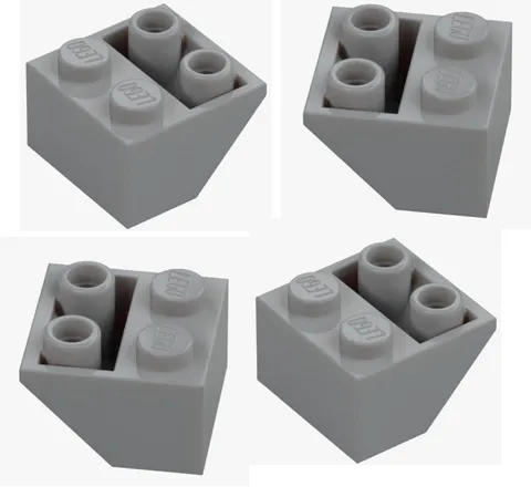 LEGO ® 4x slope negative 2x2 light grey 76959 6435857 inverted medium stone grey