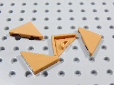 LEGO Lot of 4 Medium Nougat 2x2 Smooth Cut Corner Tiles Plates BK