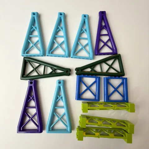 LEGO Girder Lot 1x6x5 Rectangular Triangular Construction CITY Parts Park