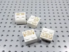 LEGO Lot of 4 White 2x2 Inverted Bricks Part 6826 BB