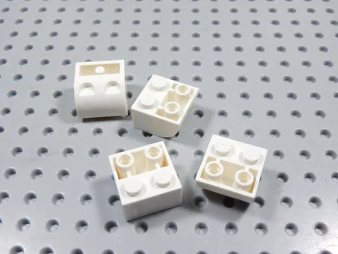 LEGO Lot of 4 White 2x2 Inverted Bricks Part 6826 BB