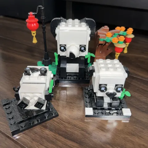Lego BrickHeadz Holiday 40466 Chinese New Year Pandas Complete NO Manual or Box