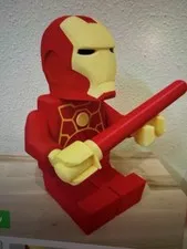 LEGO toilet paper holder Lot Iron Man Darth Vader Spider-Man Joker Homer Simpson