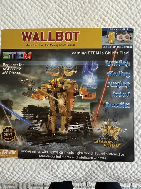 STEM Wallbot Mind-Storm Inventors Making Robot Friends 468 Pcs App & Remote NEW 