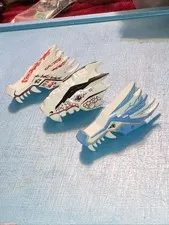 3 Replacement LEGO Ninjago Dragon Upper Jaw Head Pieces Fire Ice Dragon Battle