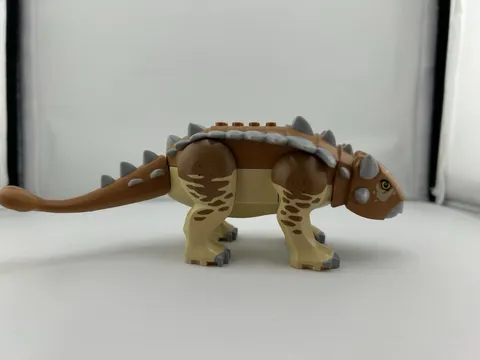LEGO Ankylosaurus Dinosaur Figure Brown/Tan/Gray Plastic Parts - Animal