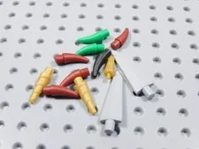 LEGO Lot of 12 Barbs Horns Weapon Minifig Light Gray Dark Red Black Gold BQ