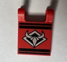 Vintage 1998 LEGO Ninja Red Bull Head Flag 2335px3 6045 6088