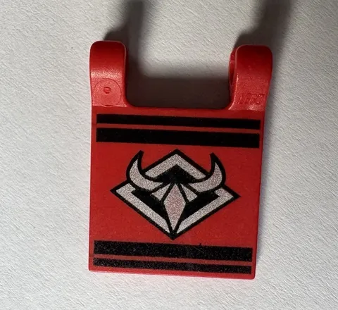 Vintage 1998 LEGO Ninja Red Bull Head Flag 2335px3 6045 6088