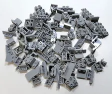 Lego Gray Brackets Stud on Side SNOT Bulk Lot 100pc Star Wars Vehicles City