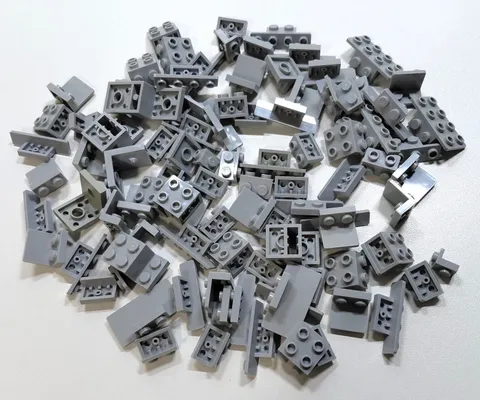 Lego Gray Brackets Stud on Side SNOT Bulk Lot 100pc Star Wars Vehicles City