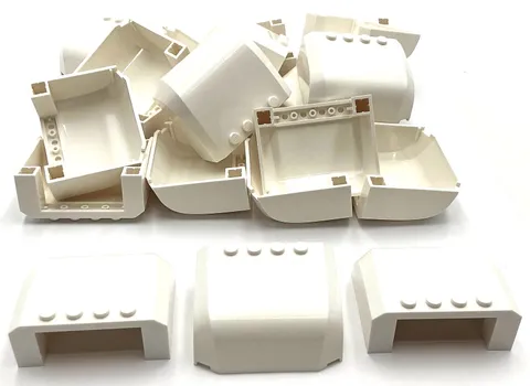 Lego 20 New White Windscreen 5 x 6 x 2 Curved Top Canopy with 4 Studs