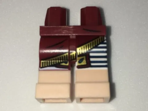 LEGO® Part 970d36pb01 - Hips and 1 White Left Leg