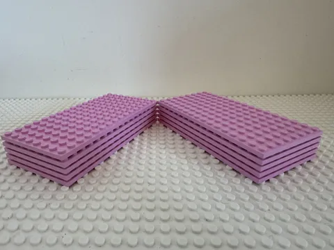 (10) LEGO 8x16 Baseplate Lot- PINK- #91405-Friends, Disney Princess