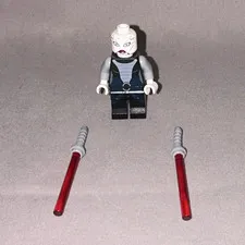 LEGO Star Wars Asajj Ventress Minifigure w/ 2 Red Lightsabers Clone Wars