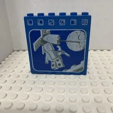 LEGO CLASSIC SPACE 3754p01 1X6X5 BLUE DECORATED PART VINTAGE 1979-1980 493 926