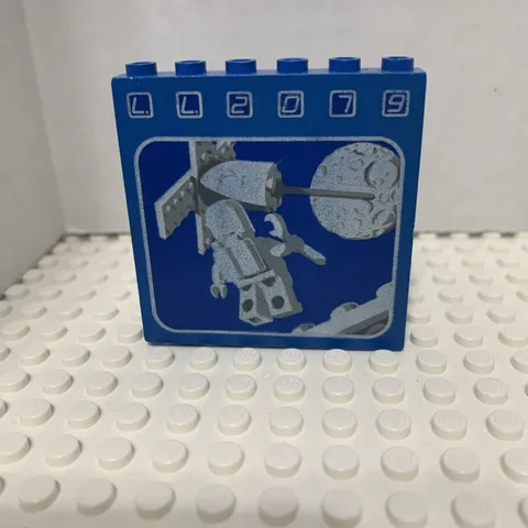 LEGO CLASSIC SPACE 3754p01 1X6X5 BLUE DECORATED PART VINTAGE 1979-1980 493 926