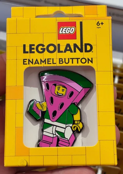 2026 Legoland California Enamel Button LEGO Watermelon Guy New