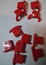B-1 Lego Lot 11 Red Mudguard 2 Type 50745 98282 76188 21354