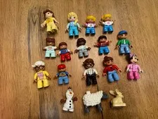 Lego Duplo Figures Lot 17 Disney Minnie Elsa Olaf Belle Animal Family