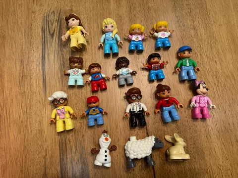 Lego Duplo Figures Lot 17 Disney Minnie Elsa Olaf Belle Animal Family