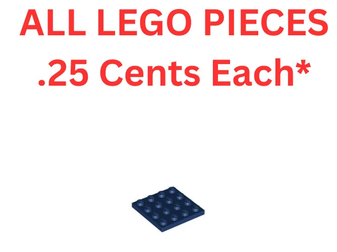 LEGO Plate 4x4 Dark Blue 3031 - Genuine LEGO Parts Pieces Bulk
