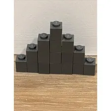 Lego Brick 1 x 1 Dark Bluish Gray Lot Of 200 #3005 Bulk Bricks