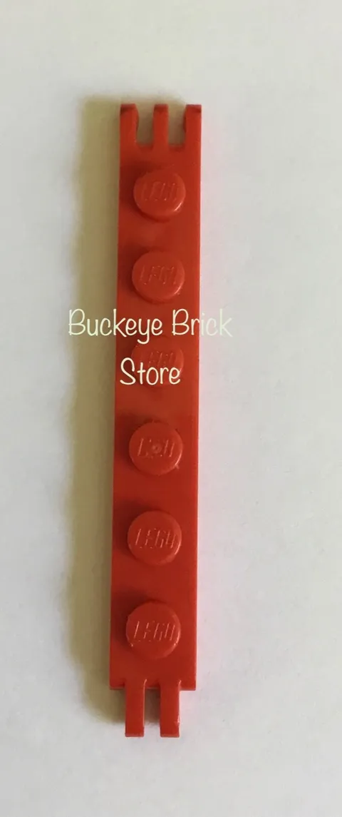 LEGO Red 1x6 Hinge Plate With 2 & 3 Fingers on End 6056 8857