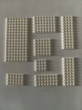20pcs White LEGO Plates | 4x4-6-8-10-12 6x6-8 8x16 Genuine Bulk-REBRICKS