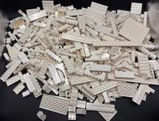 Lot LEGO Random White Parts Pieces Bricks Sorted Bulk Lot