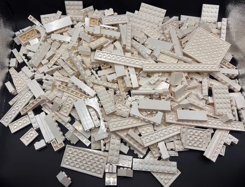 Lot LEGO Random White Parts Pieces Bricks Sorted Bulk Lot