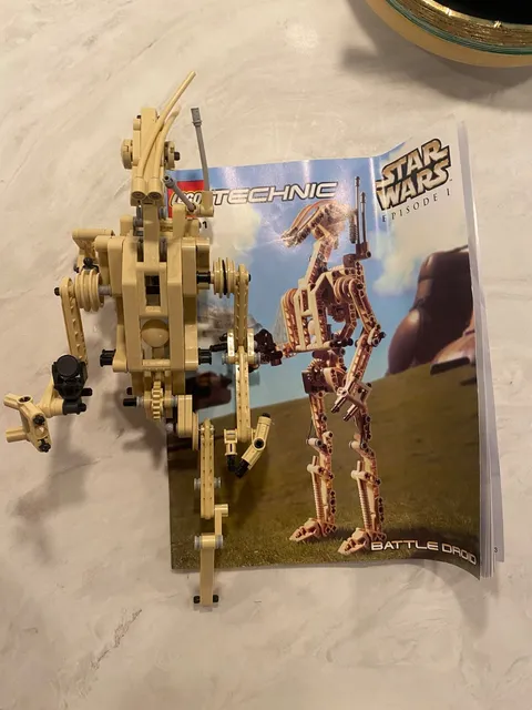 Lego 8001 Technic Star Wars Episode 1 Battle Droid INCOMPLETE For Parts - Read