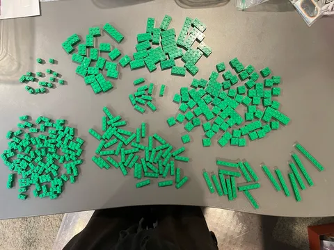 LEGO Solid Green Lot Of 290 Bricks 1x2 2x2 2x3 2x4 1x3 1x4 1x6 1x1 1x8